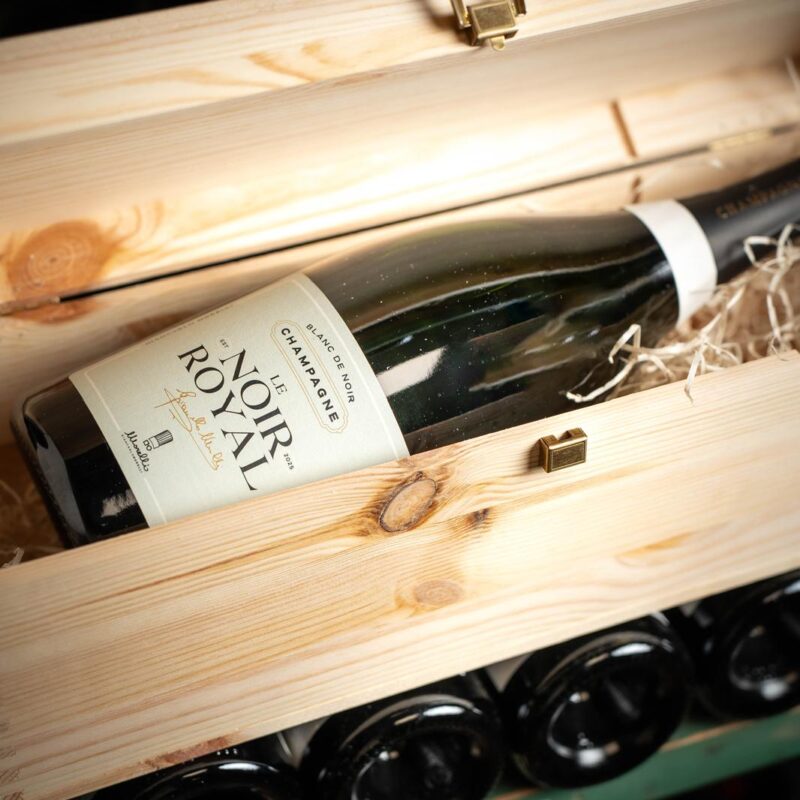 "LE NOIR ROYAL" CHAMPAGNE BY MORELLI - MAGNUM ASTUCCIO IN LEGNO